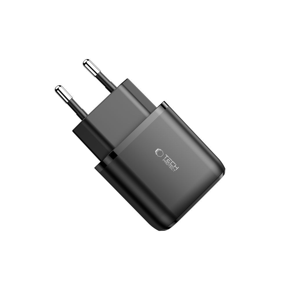 Tech-Protect C20W 2-portová nabíjačka do siete PD20W/QC3.0 - čierna