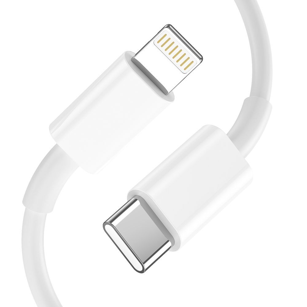 Tech-Protect C20W PD20W/QC3.0 2-portová nabíjačka + USB-C / Lightning kábel - biela