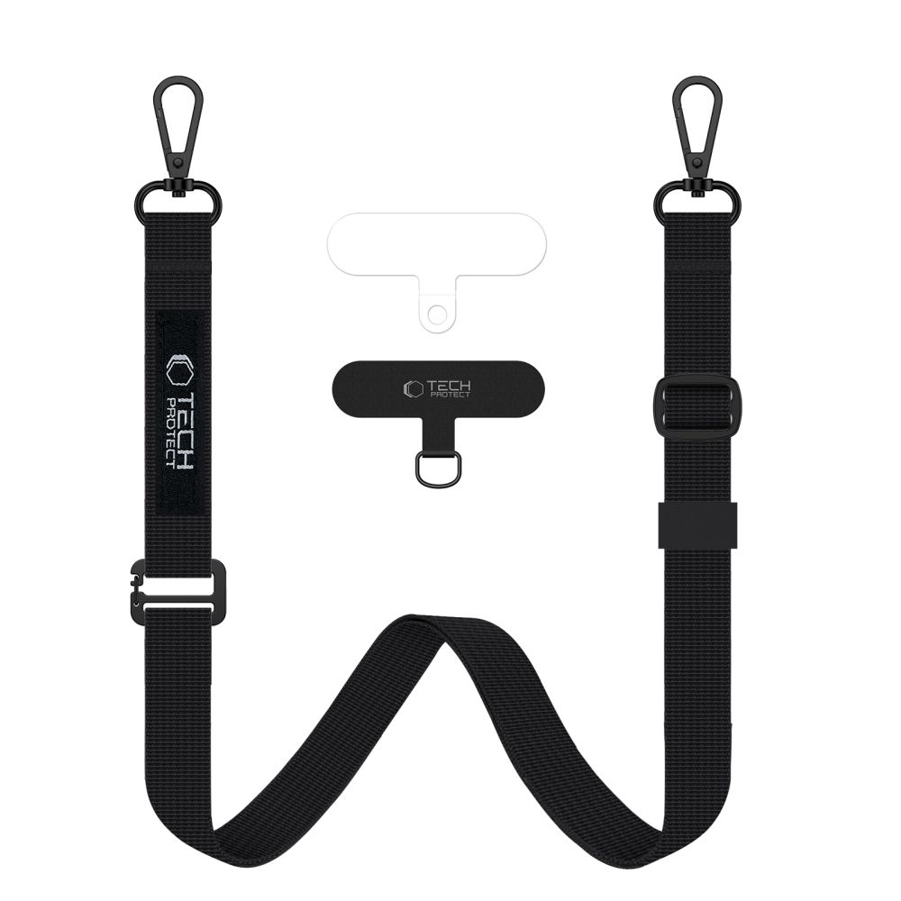 Tech-Protect C6S Rope CrossBody šnúrka/popruh na mobil - čierny