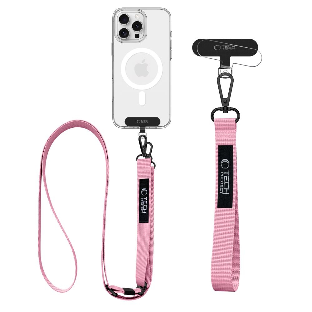 Tech-Protect C6S Rope CrossBody šnúrka/popruh na mobil - ružový