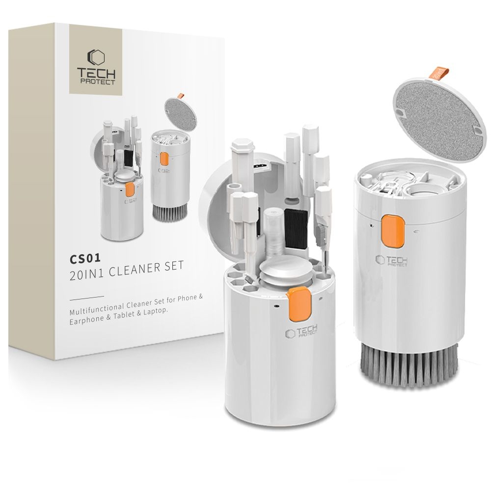 Tech-Protect CS01 čistiaca sada 20v1 pre elektroniku - biela