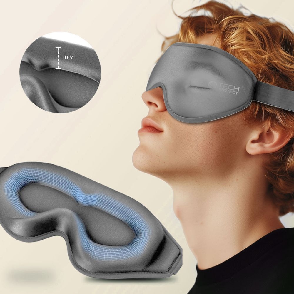Tech-Protect EyeShade 3D maska ​​na spanie - šedá