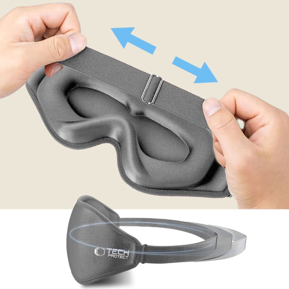 Tech-Protect EyeShade 3D maska ​​na spanie - šedá