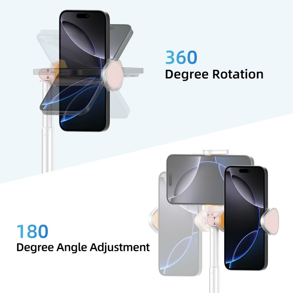 Tech-Protect L09S Bluetooth teleskopická selfie tyč s trojnožkou - ružová