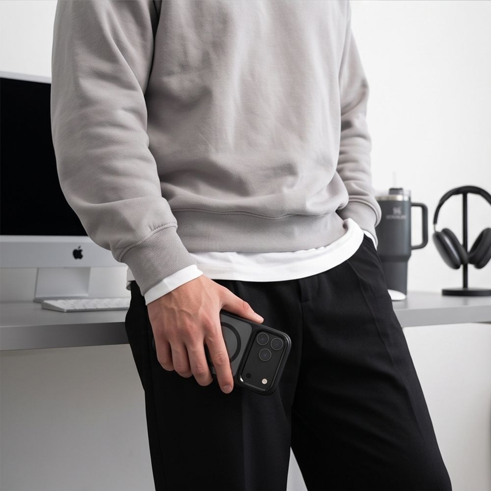Tech-Protect Magmat MagSafe CC obal na iPhone 17 Pro/18 Pro - čierny