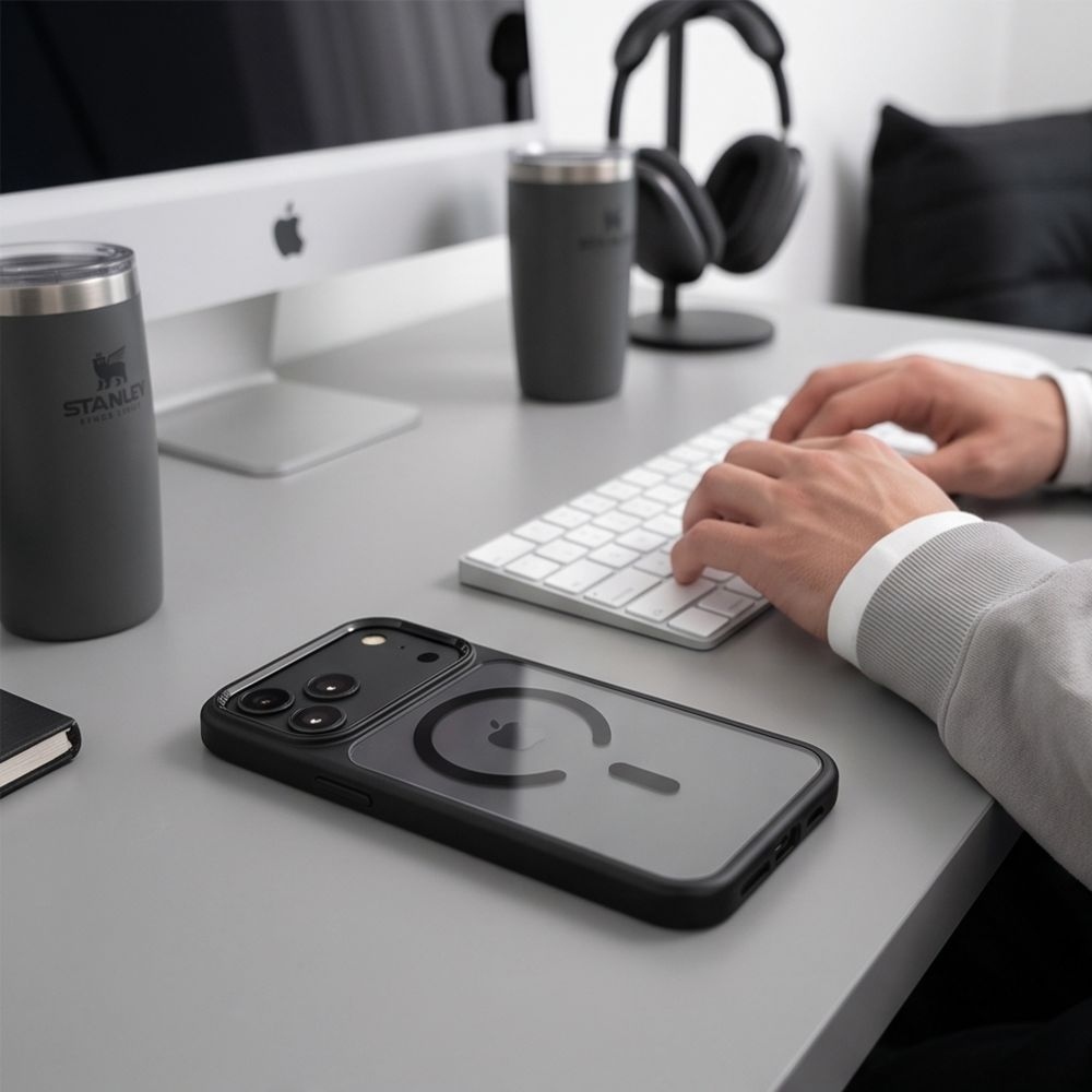Tech-Protect Magmat MagSafe CC obal na iPhone 17 Pro/18 Pro - čierny