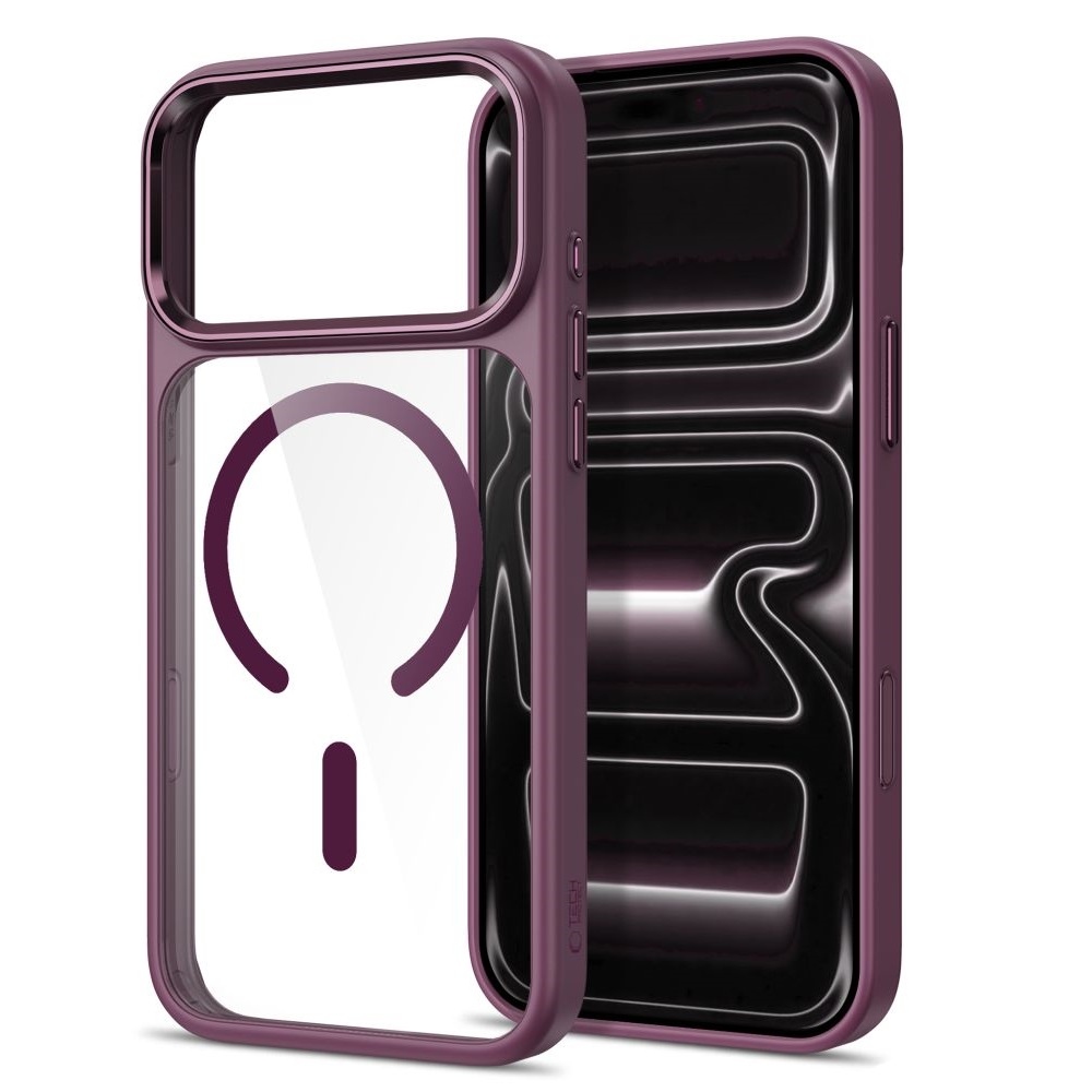 Tech-Protect Magmat MagSafe CC obal na iPhone 17 Pro/18 Pro - vínový