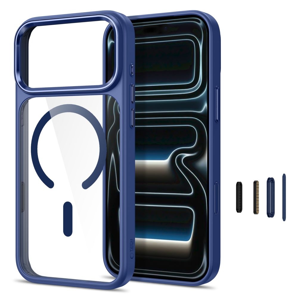 Tech-Protect Magmat MagSafe CC obal na iPhone 17 Pro Max/18 Pro Max - tmavomodrý