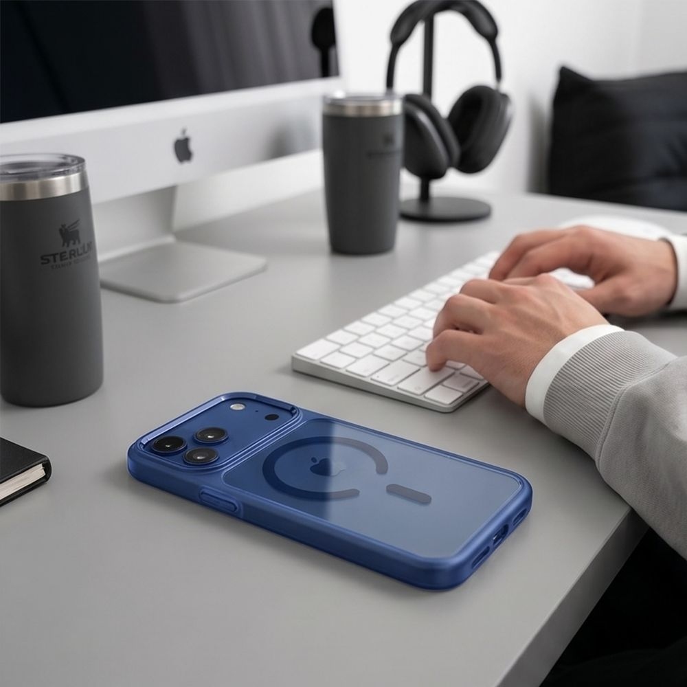 Tech-Protect Magmat MagSafe CC obal na iPhone 17 Pro Max/18 Pro Max - tmavomodrý