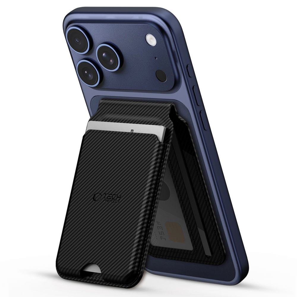 Tech-Protect Magsafe univerzálne magnetické puzdro na karty - carbon