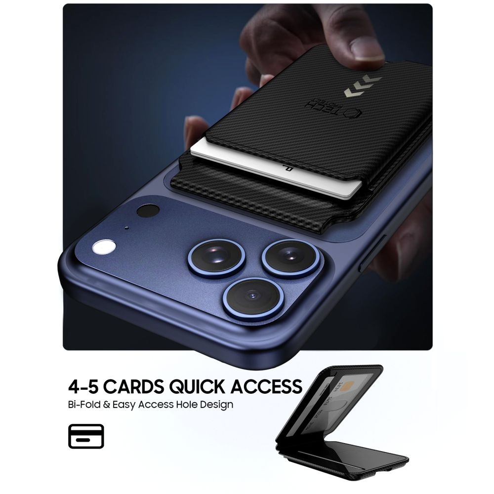 Tech-Protect Magsafe univerzálne magnetické puzdro na karty - carbon