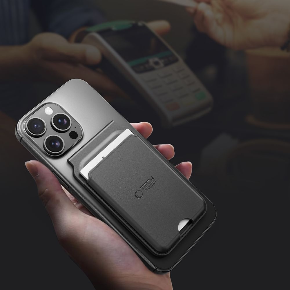 Tech-Protect Magsafe univerzálne magnetické puzdro na karty - čierne