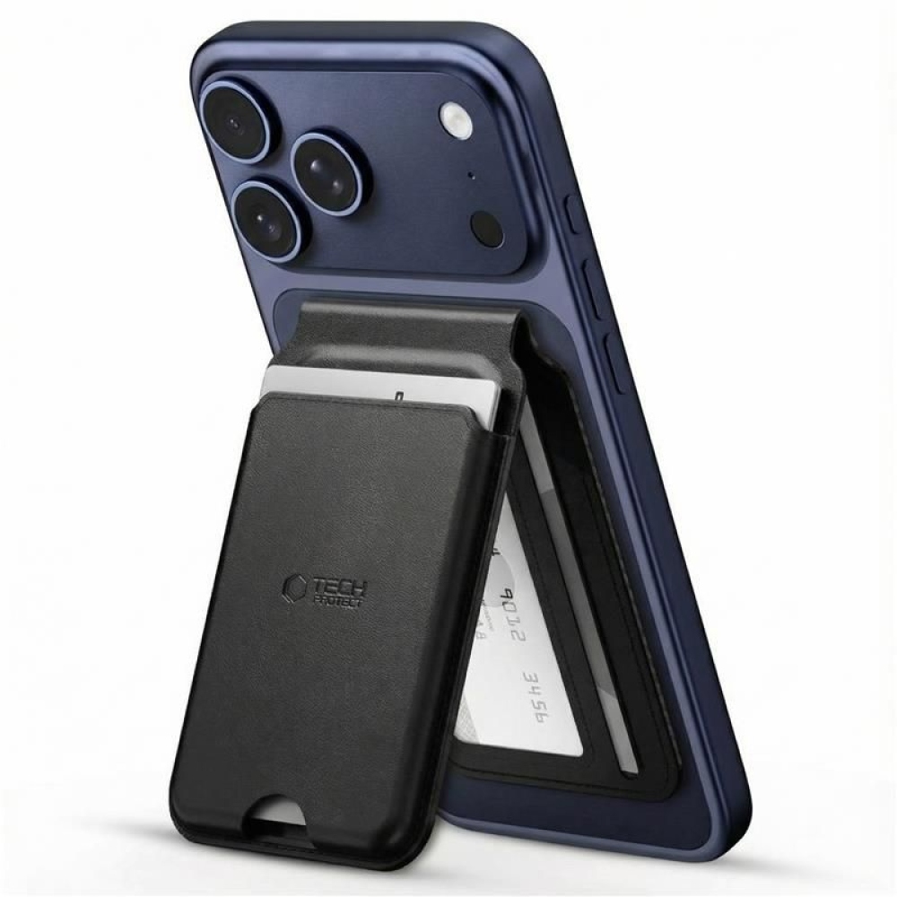 Tech-Protect Magsafe univerzálne magnetické puzdro na karty - čierne