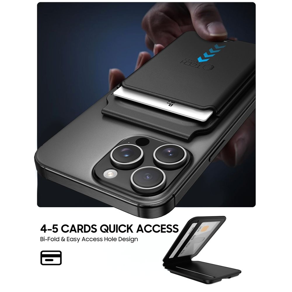 Tech-Protect Magsafe univerzálne magnetické puzdro na karty - čierne