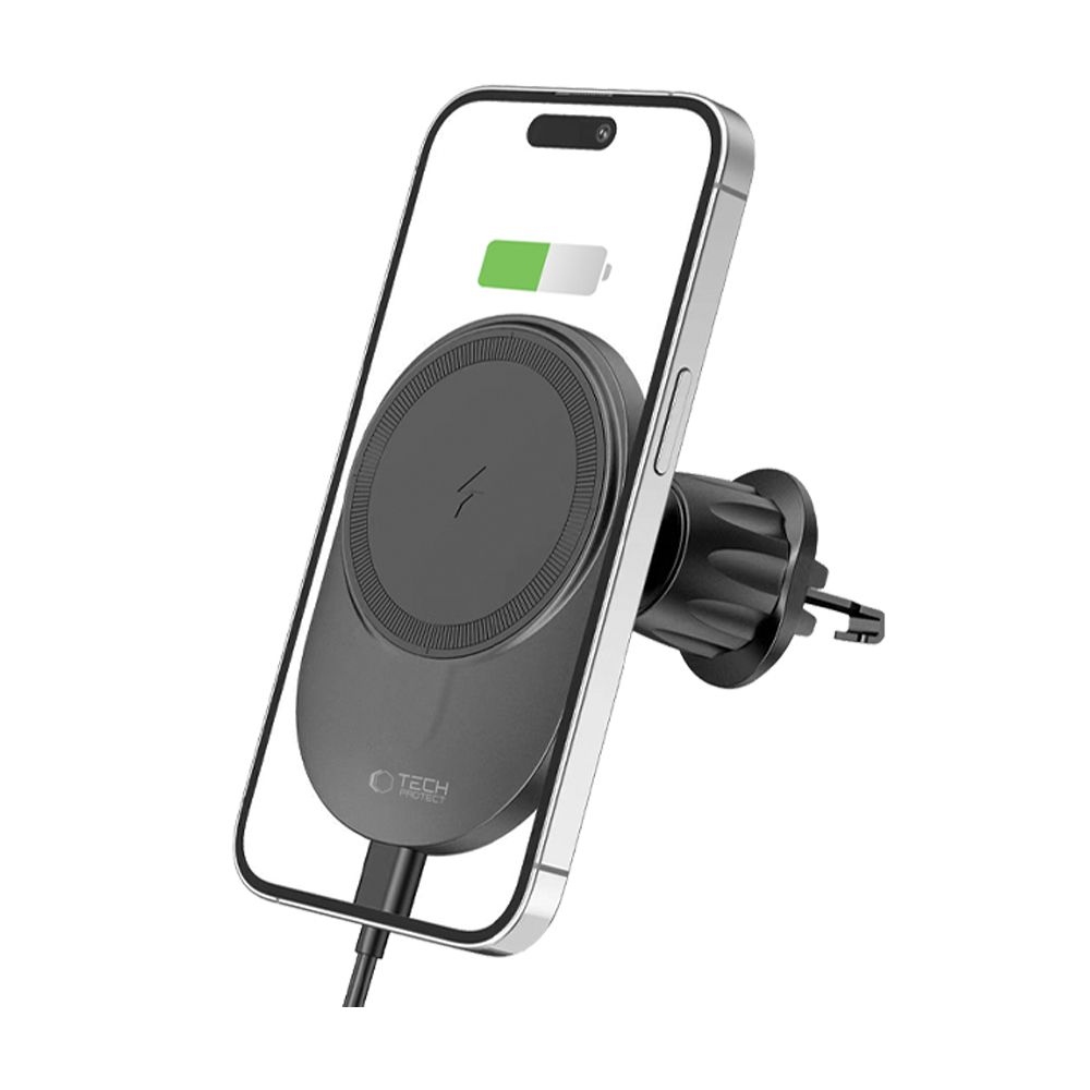 Tech-Protect MM15W-V1 MagSafe bezdrôtový nabíjací držiak do ventilácie - čierny