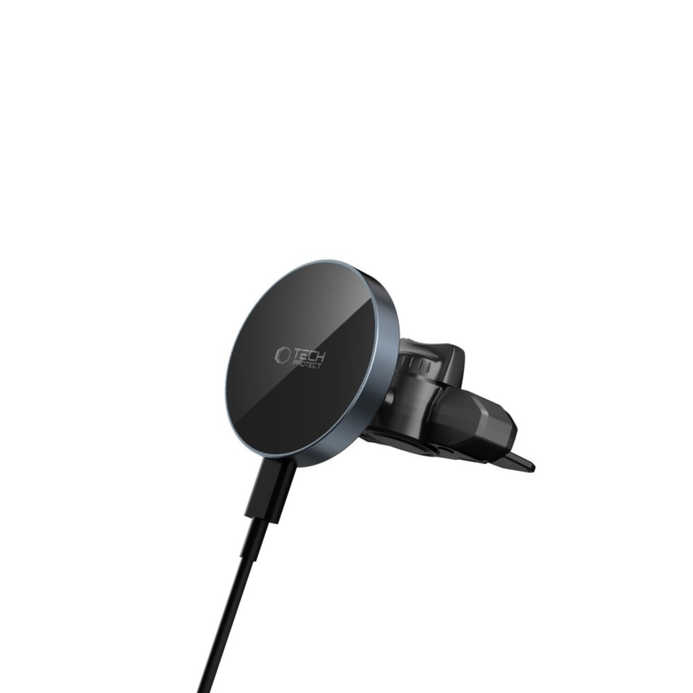 Tech-Protect MM15W-V5 CD & Vent MagSafe držiak do auta s bezdrôtovým nabíjaním - čierny