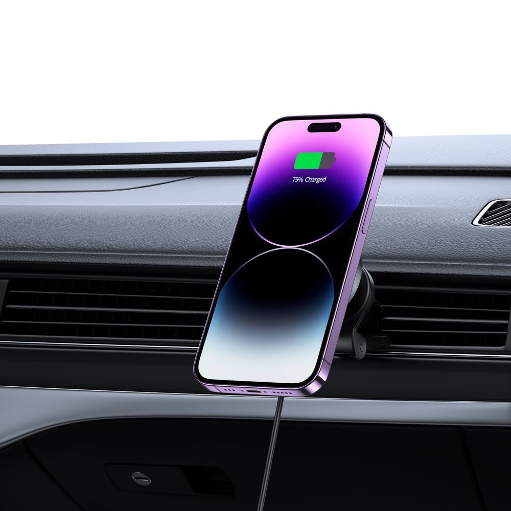Tech-Protect MM15W-V5 Vent Car Mount 15W MagSafe držiak s bezdrôtovým nabíjaním - čierny