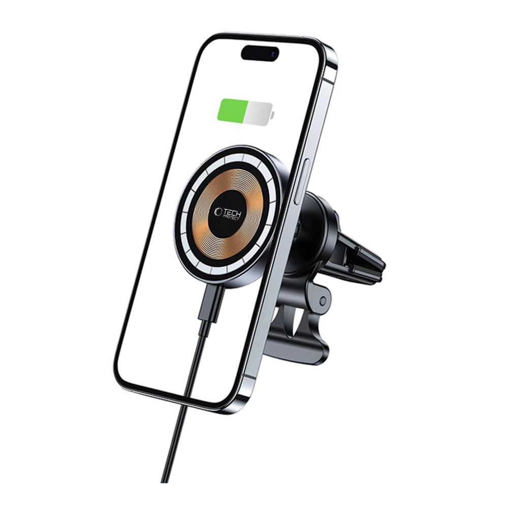 Tech-Protect MM15W-V5 Vent Car Mount 15W MagSafe držiak s bezdrôtovým nabíjaním - čierny
