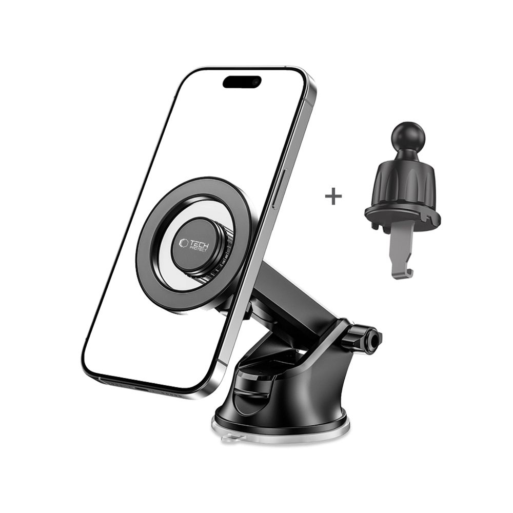 Tech-Protect N51 MagSafe držiak do auta do ventilácie aj na palubnú dosku - čierny