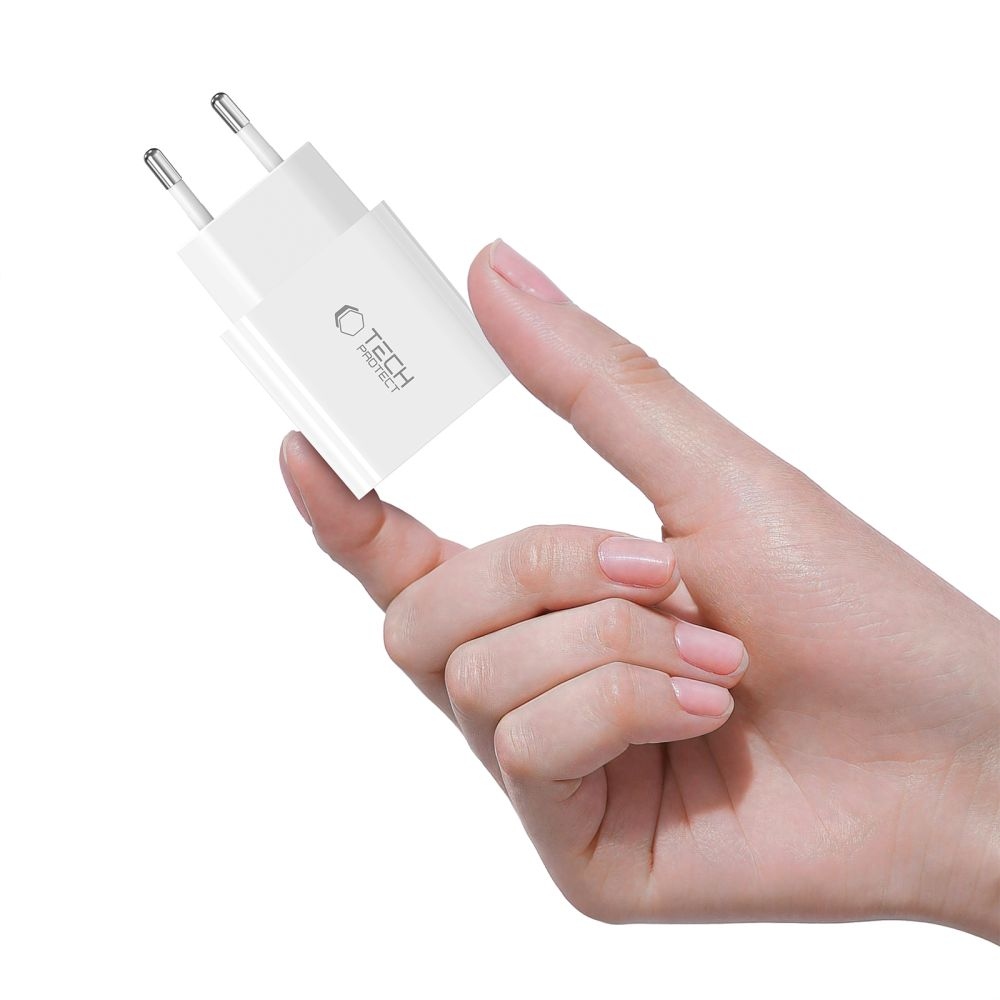 Tech-Protect NC20W USB-C Sieťová nabíjačka PD20W - biela