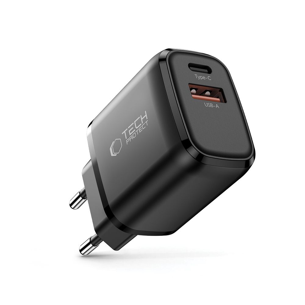 Tech-Protect NCA20 2-portová nabíjačka PD 20W/QC3.0 - čierna