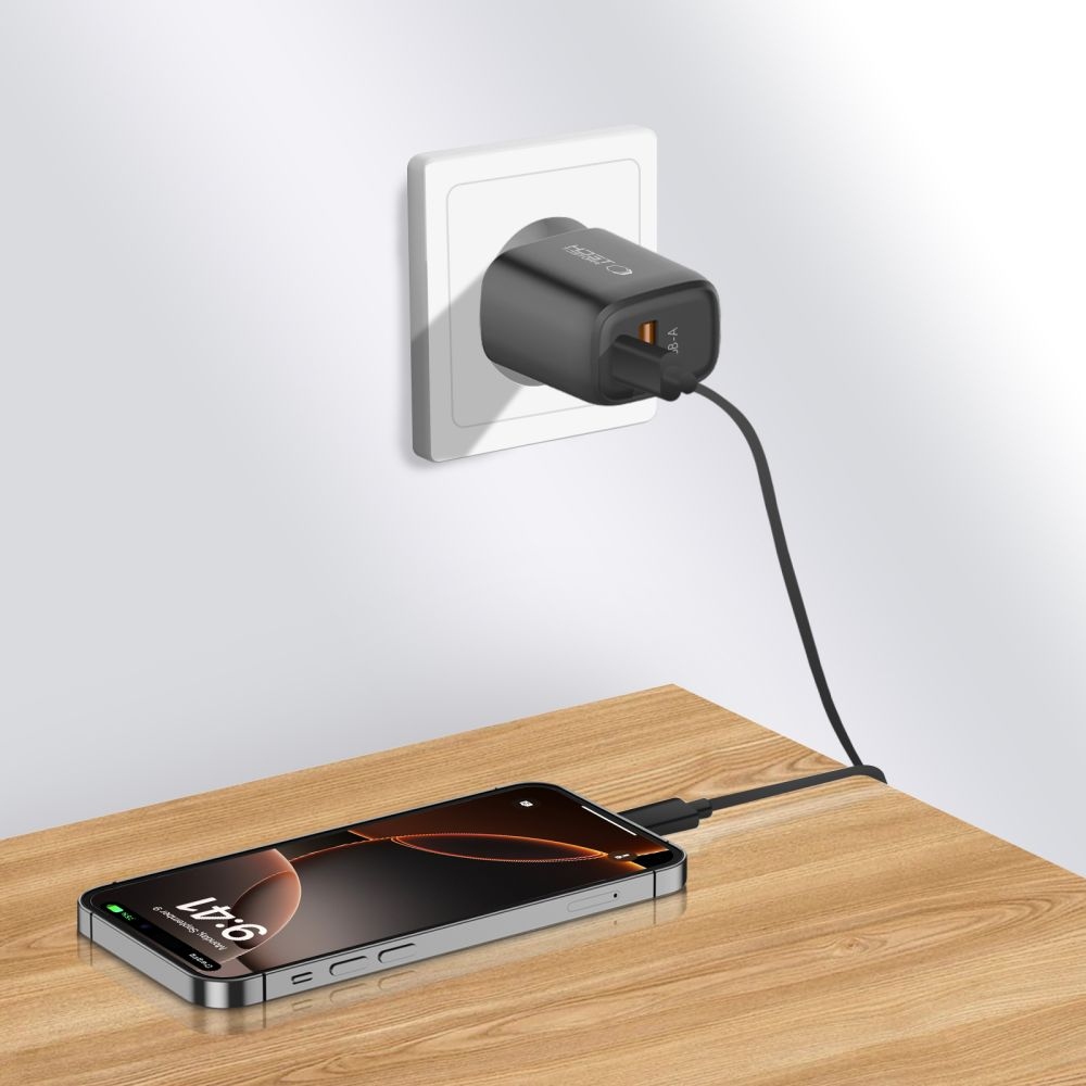 Tech-Protect NCA20 2-portová nabíjačka PD 20W/QC3.0 - čierna