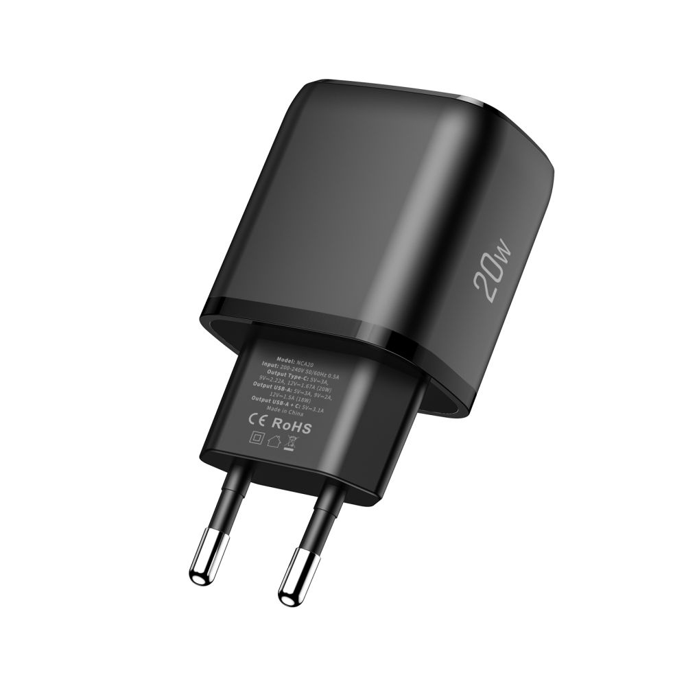 Tech-Protect NCA20 2-portová nabíjačka PD 20W/QC3.0 - čierna
