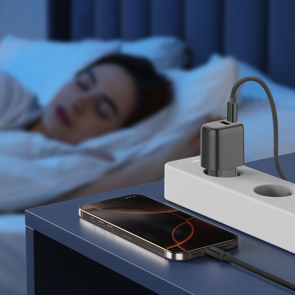 Tech-Protect NCA30 2-portová nabíjačka PD 30W QC3.0 - čierna