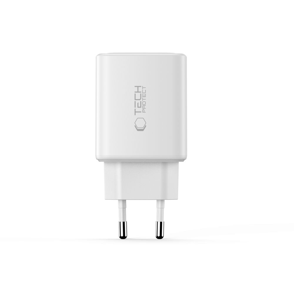 Tech-Protect NCA65W-GAN 3-portová nabíjačka PD 65W/QC3.0 - biela