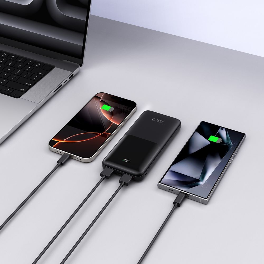 Tech-Protect PB01 powerbanka 10000mAh 22,5W - čierna