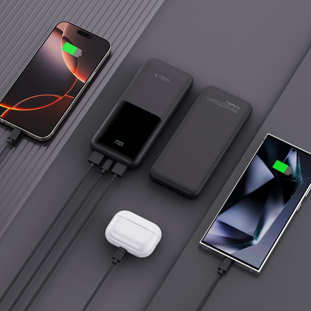Tech-Protect PB01 powerbanka 10000mAh 22,5W - čierna