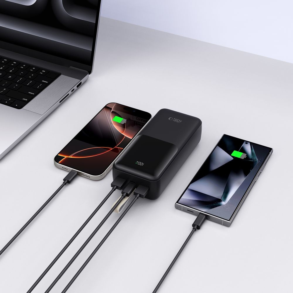 Tech-Protect PB03 powerbanka 30000mAh 22,5 W - čierna