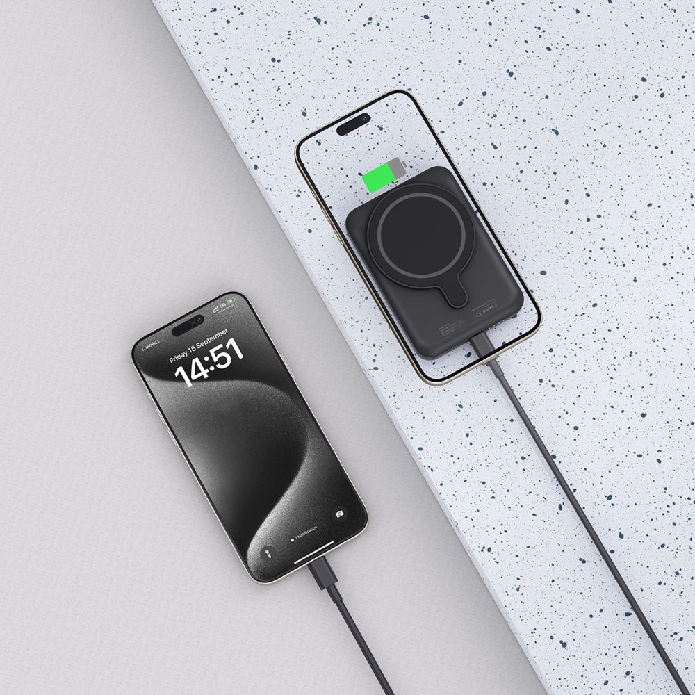 Tech-Protect PB10 LifeMag MagSafe powerbanka 5000 mAh 15W - čierna