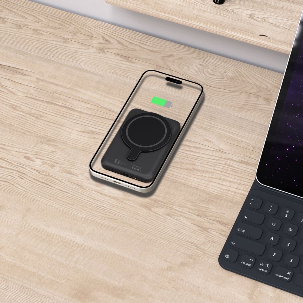 Tech-Protect PB10 LifeMag MagSafe powerbanka 5000 mAh 15W - čierna