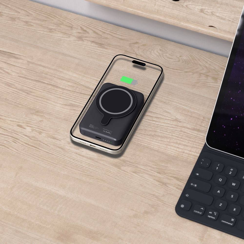 Tech-Protect PB11 LifeMag MagSafe powerbanka 10000 mAh 15W - čierna