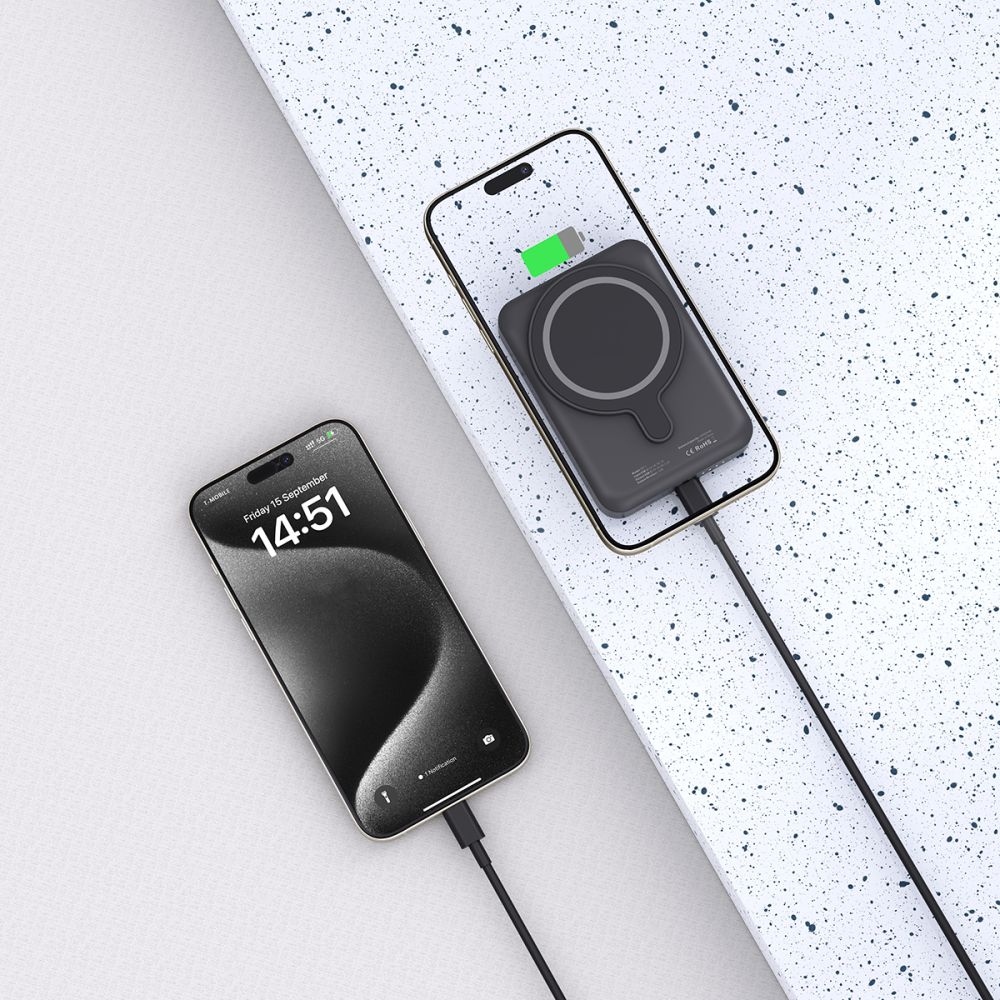 Tech-Protect PB11 LifeMag MagSafe powerbanka 10000 mAh 15W - čierna