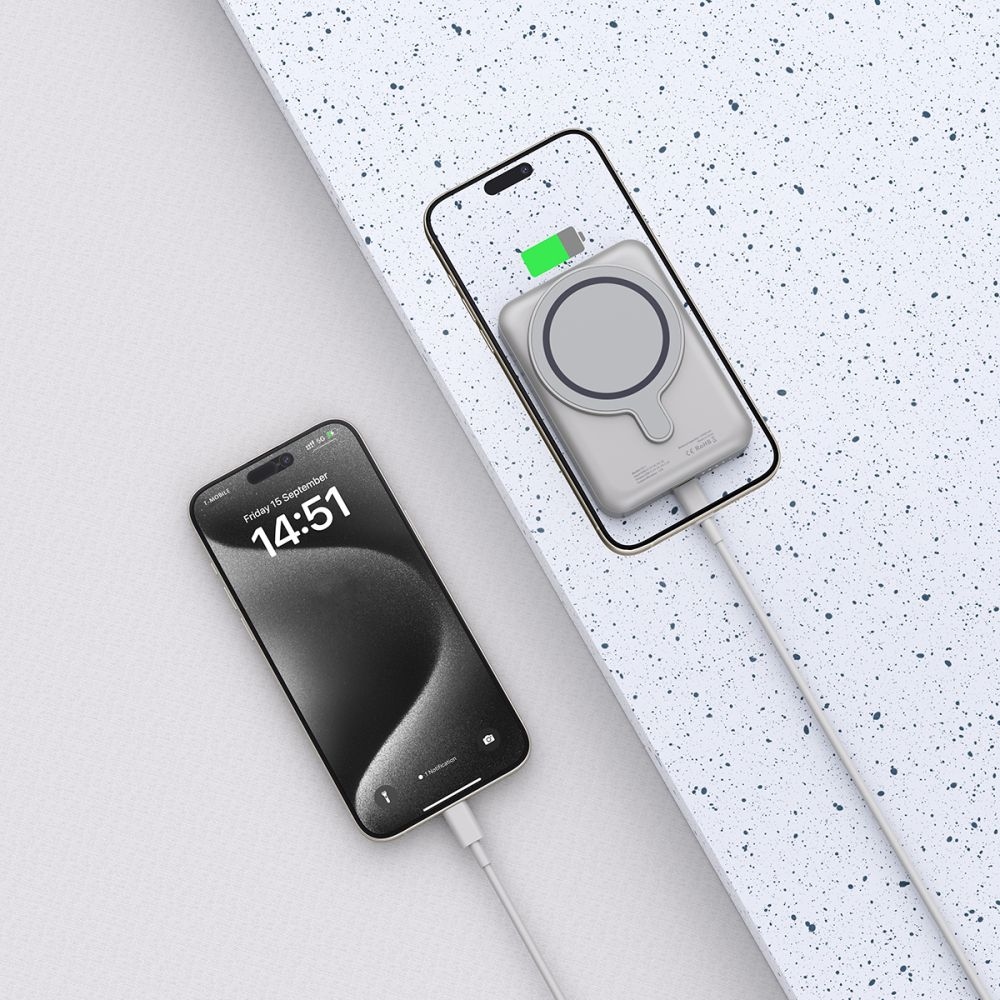 Tech-Protect PB11 LifeMag MagSafe powerbanka 10000 mAh 15W - titán
