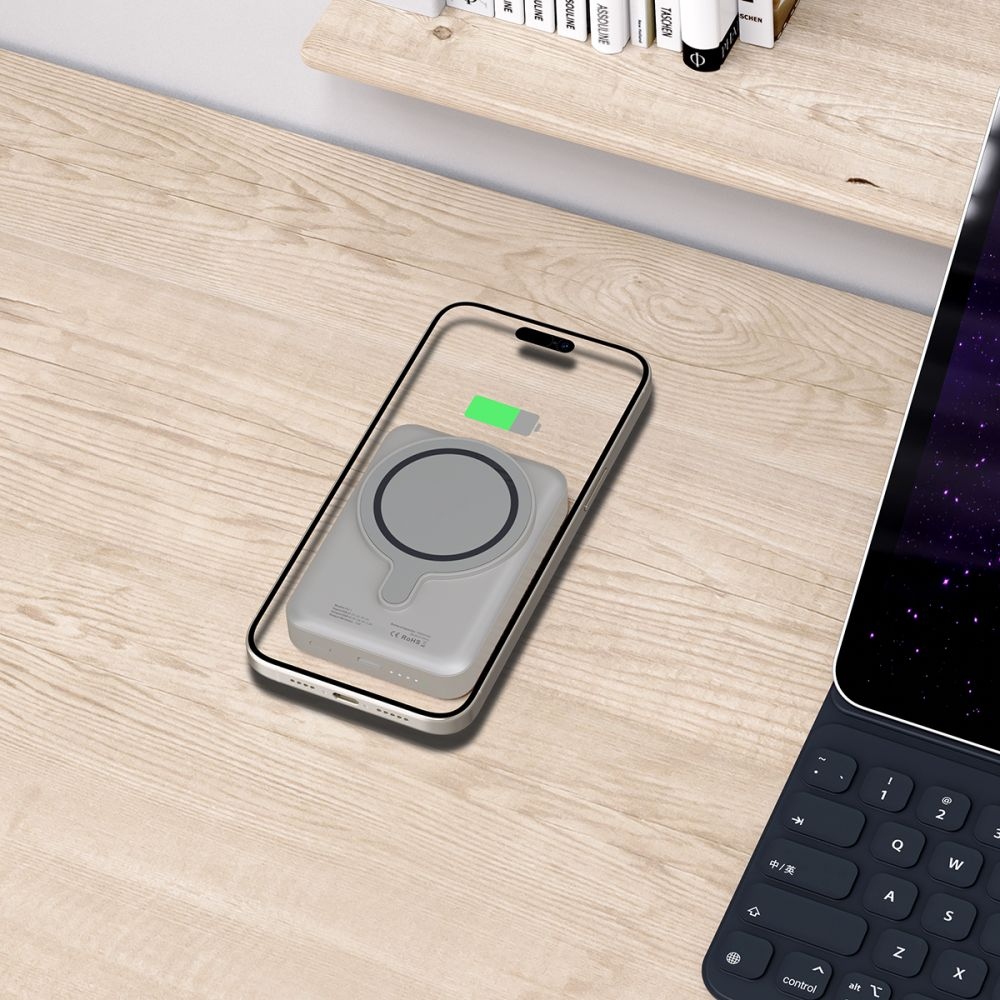 Tech-Protect PB11 LifeMag MagSafe powerbanka 10000 mAh 15W - titán