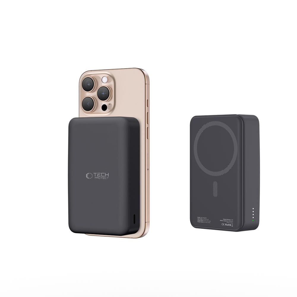 Tech-Protect PB12 LifeMag MagSafe powerbanka 20000 mAh 15W - čierna