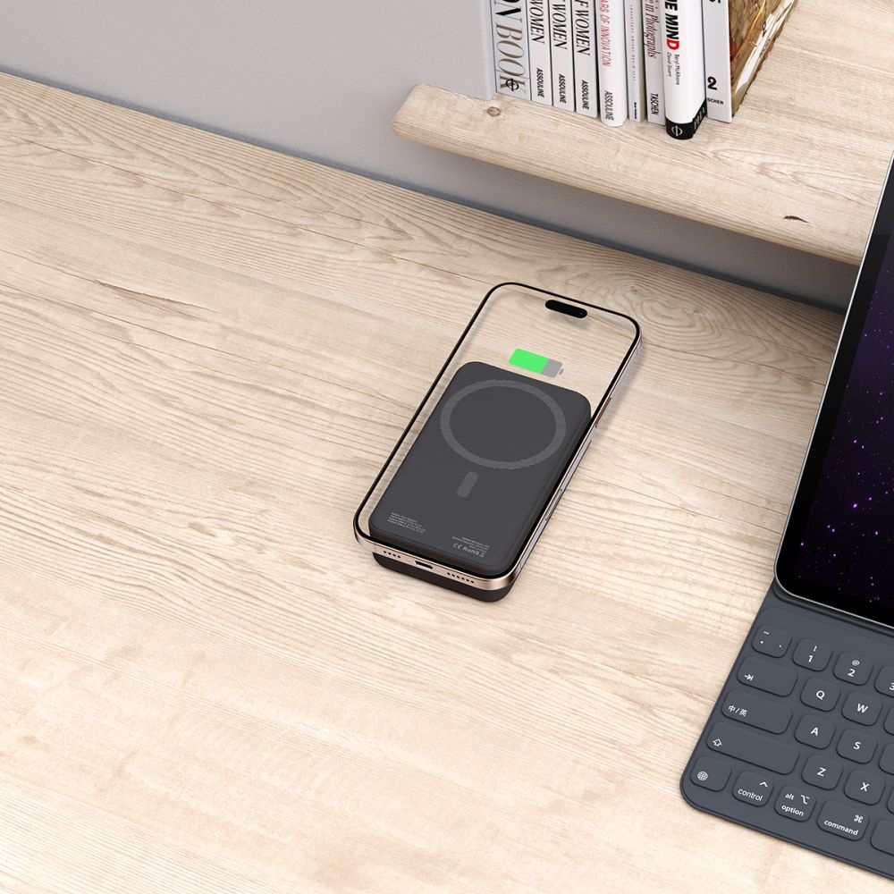 Tech-Protect PB12 LifeMag MagSafe powerbanka 20000 mAh 15W - čierna