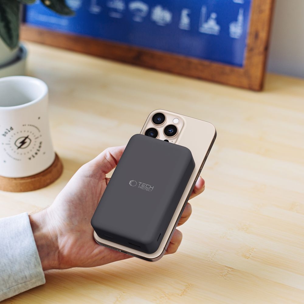 Tech-Protect PB12 LifeMag MagSafe powerbanka 20000 mAh 15W - čierna