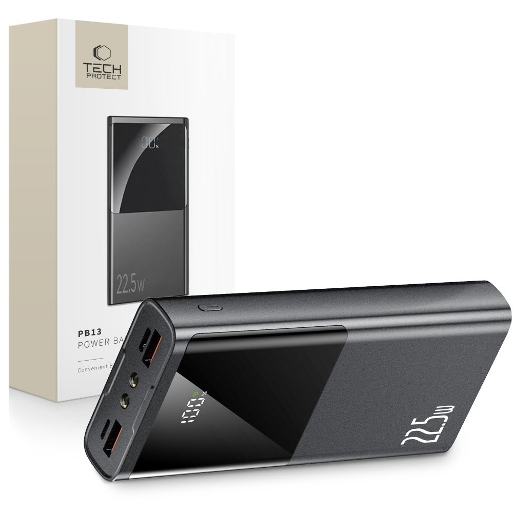 Tech-Protect PB13 Powerbanka 20000mAh 22,5W - sivá