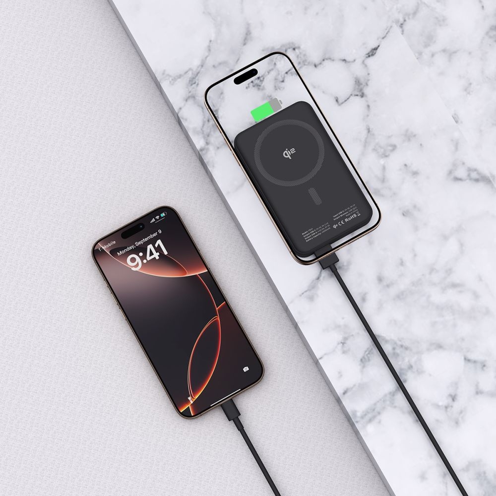 Tech-Protect PB24 LifeMag Qi2 MagSafe Powerbanka 10000mAh 15W - čierna