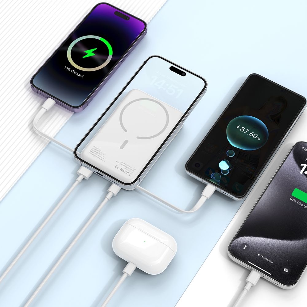 Tech-Protect PB31 LifeMag MagSafe powerbanka 10000 mAh 15W - biela