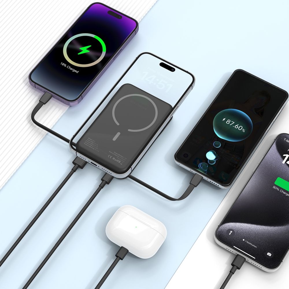 Tech-Protect PB31 LifeMag MagSafe powerbanka 10000 mAh 15W - čierna