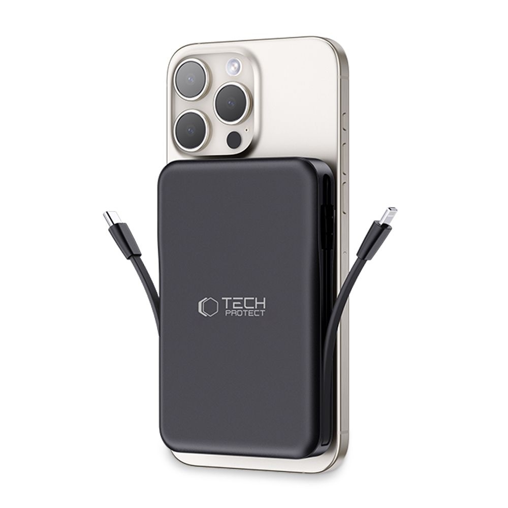 Tech-Protect PB31 LifeMag MagSafe powerbanka 10000 mAh 15W - čierna