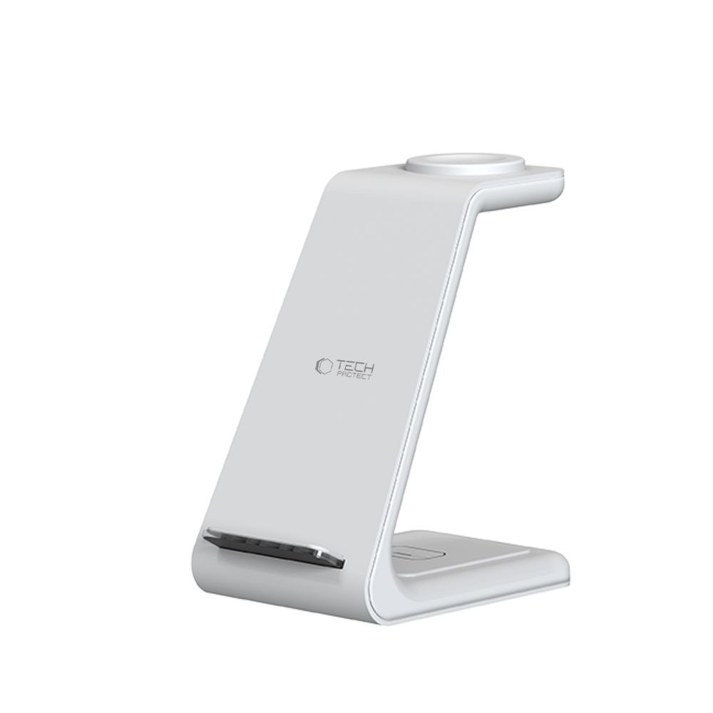 Tech-Protect QI15W-A36 nabíjací stojan 3v1 pre Apple iPhone, Watch a AirPods - biely