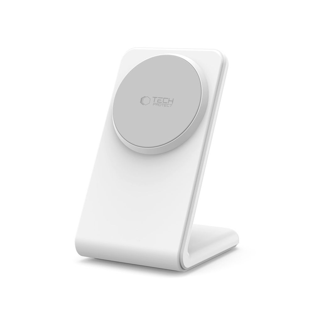 Tech-Protect QI15W-A38 magnetický MagSafe nabíjací stojanček - biely