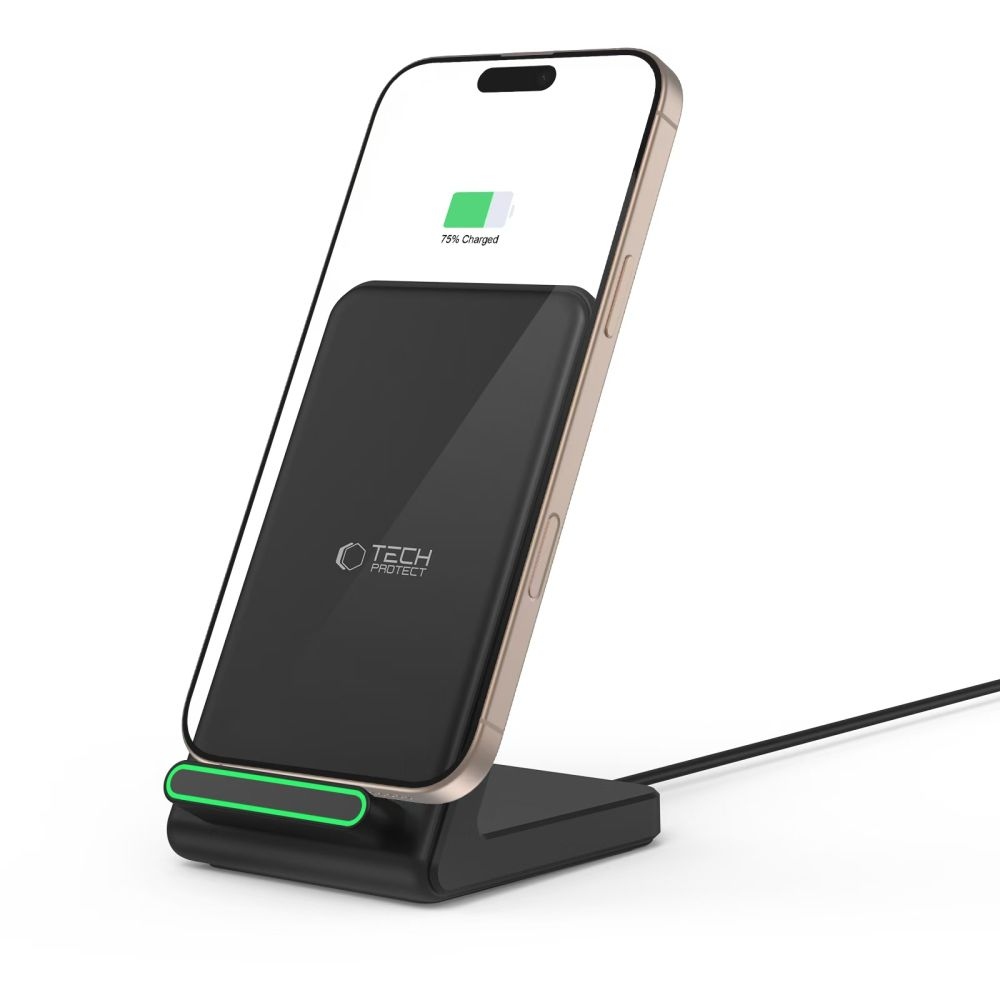 Tech-Protect QI15W-A40 bezdrôtový nabíjací stojan - čierny
