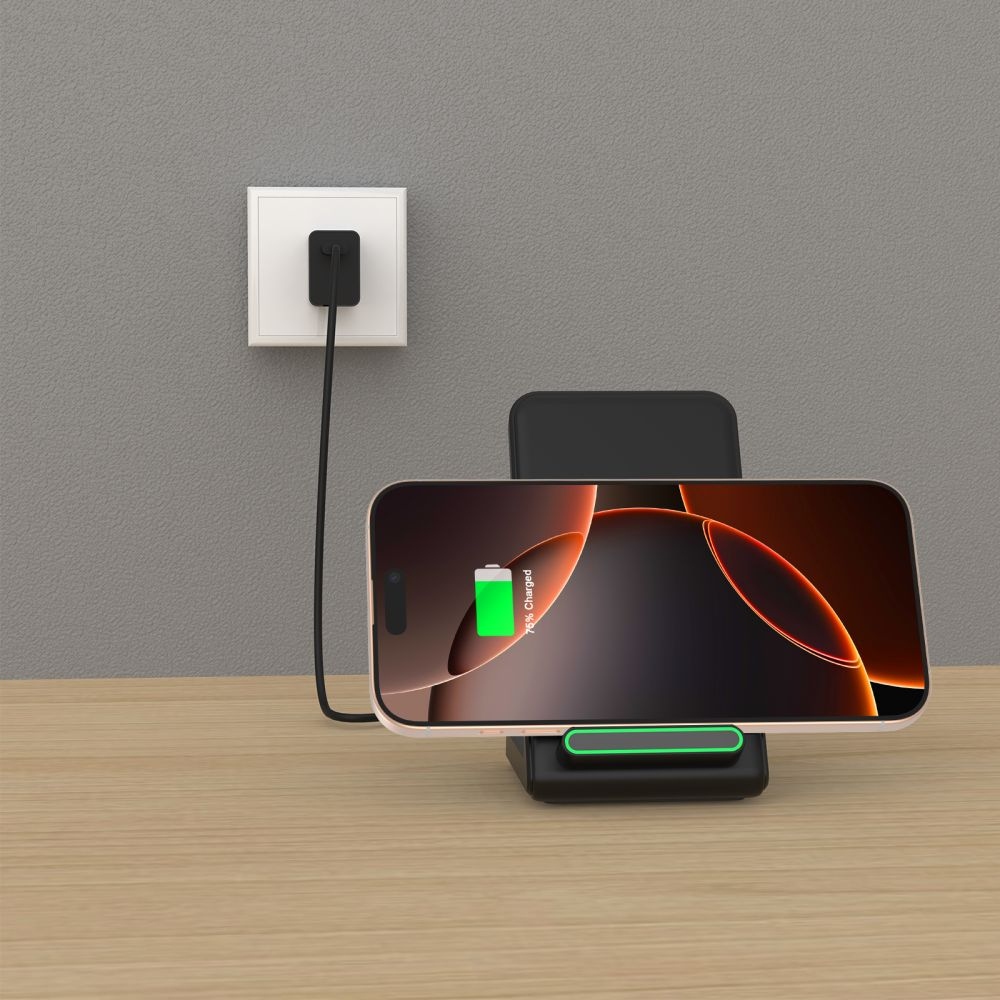 Tech-Protect QI15W-A40 bezdrôtový nabíjací stojan - čierny